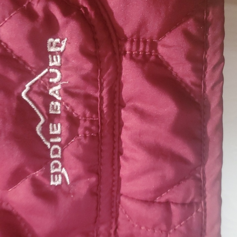 Eddie Bauer Jacket Womens Size XL X-large Quilted Jacket Burgundy - Picture 3 of 9